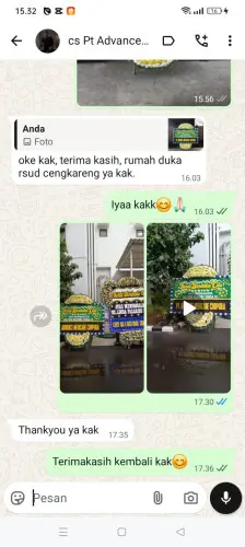 Testimonial Papan Bunga Pernikahan sekong