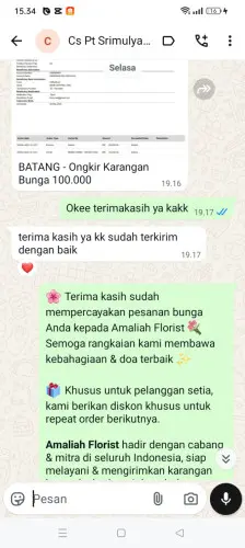 Testimonial Papan Bunga sekong