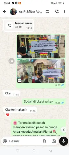 Testimonial Papan Bunga sekong