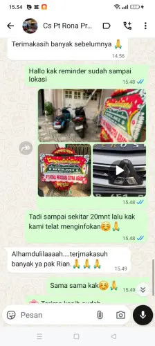 Testimonial Papan Bunga sekong